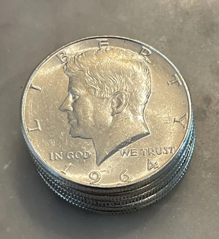 [Lot of 5] - 1964 Kennedy Half DolIar - 90% SiIver - Choose How Many Lots of 5