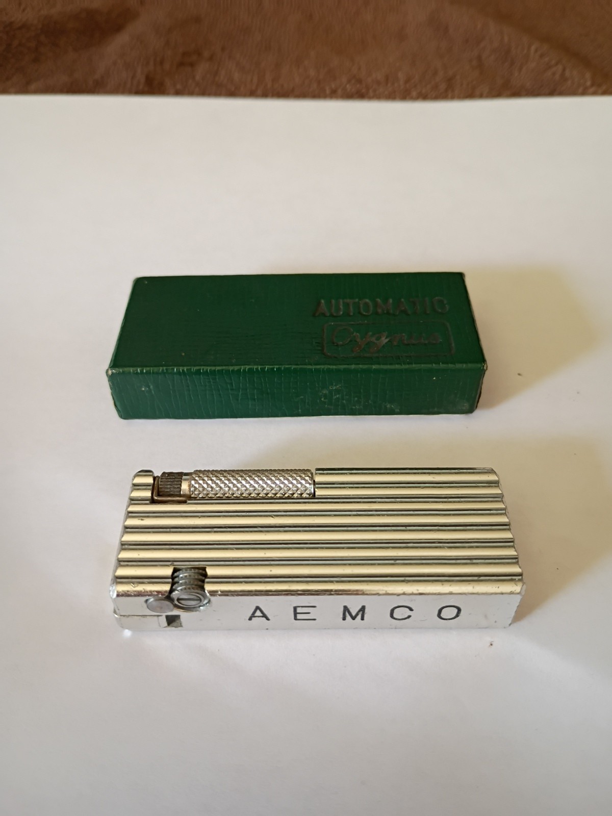 Vtg CYGNUS Automatic Lighter AEMCO With Box Looks New Vtg CYGNUS Automatic Lighter AEMCO With Box Looks New