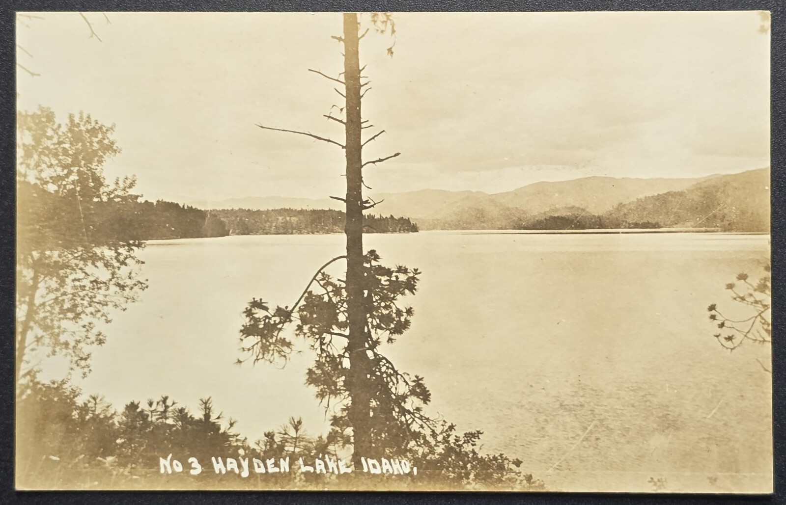 Antique RPPC Hayden Lake Idaho No.3 Pacific Photo Co. Real Photo Postcard