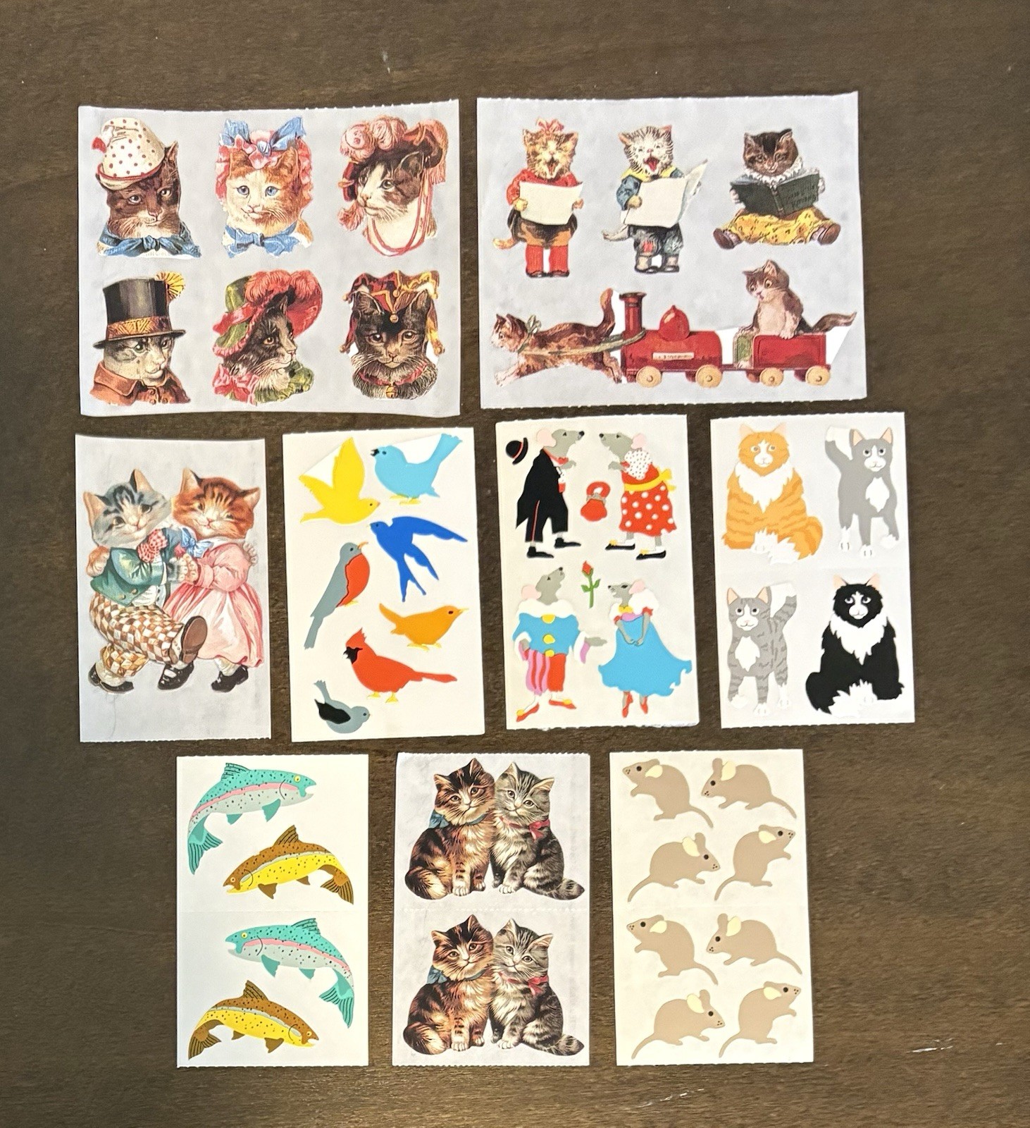 Vintage John Grossman’s Gifted Line Stickers “Cats & Prey”