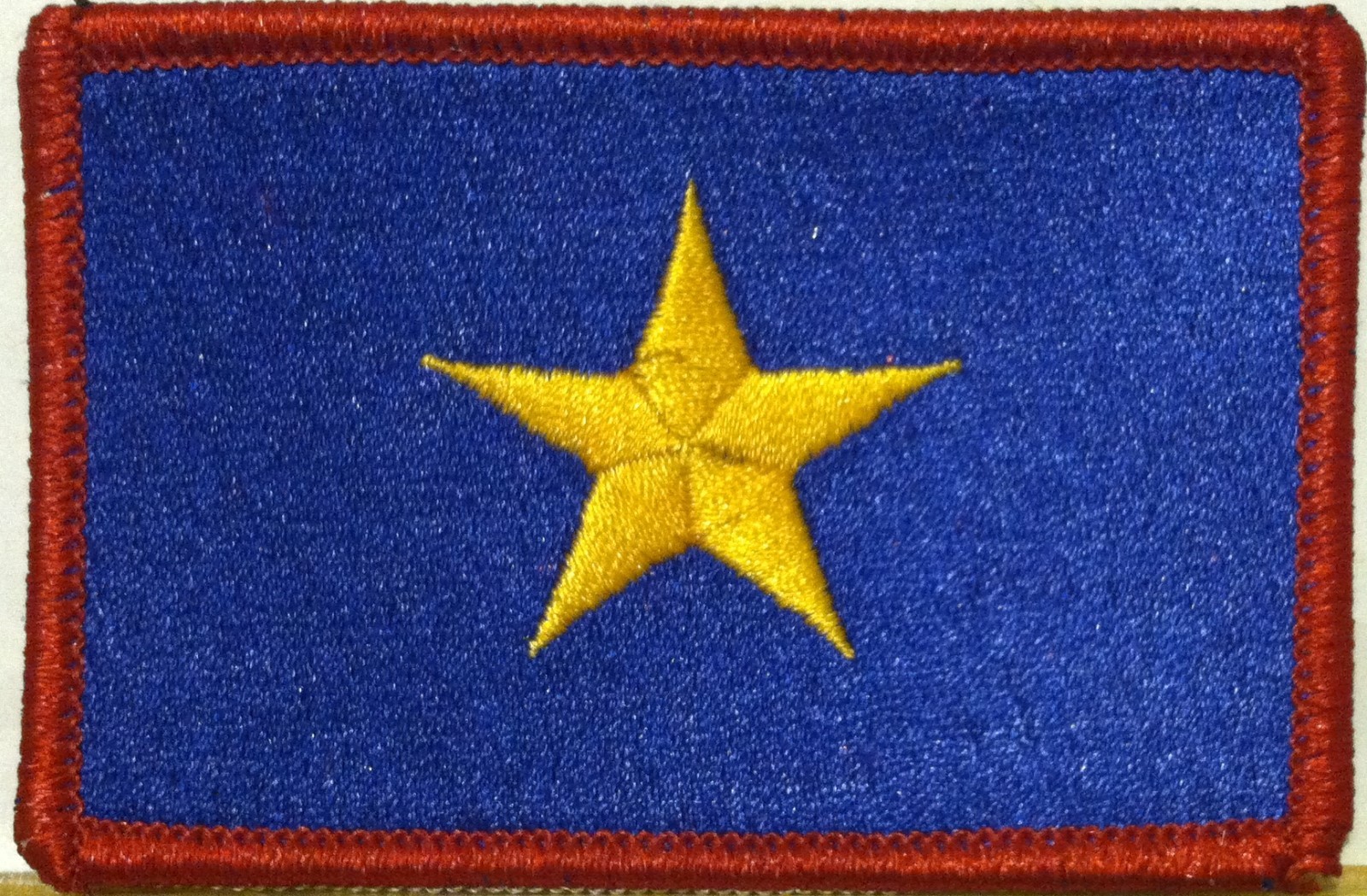 The Burnet Flag (1836-1839) REPUBLIC TEXAS Military Patch W Adhesive RED Border 