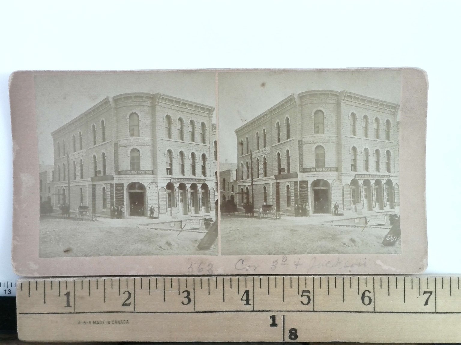 Milwaukee Railroad Office Stereoview B W Kilburn Fond-du-Lac Wisconsin 1880s