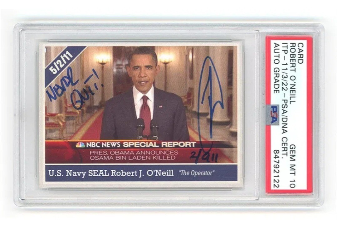 Robert J. ONeill, Bin Laden Kill Navy Seal Team Six Member, Autographed