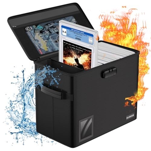 Graded Comic Book Storage for 30 Comics, Fireproof & Water-Resistant