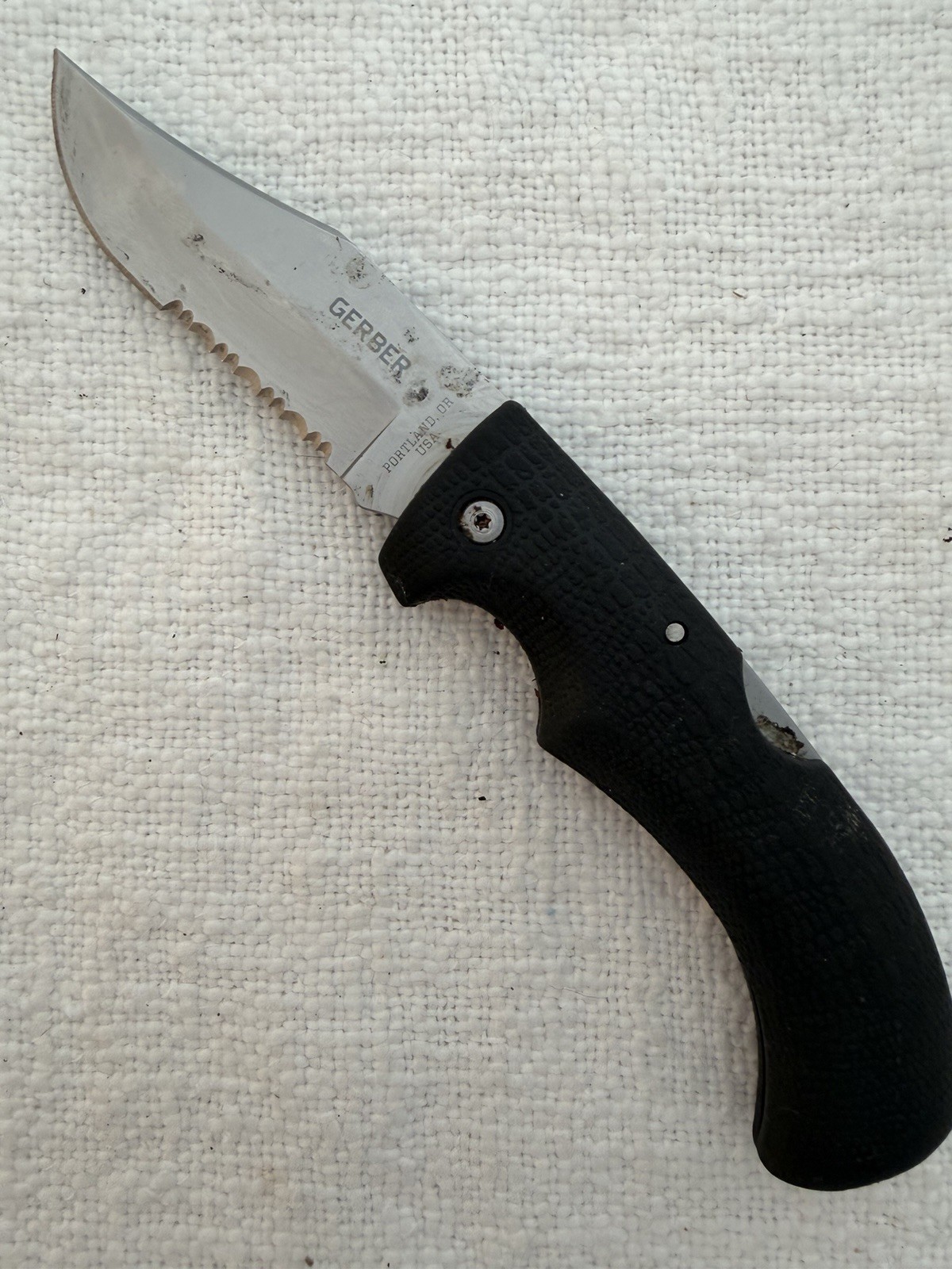 Gerber Gator 650 Serrator Folding Knife USA 420HC Lockback Combo Edge G7