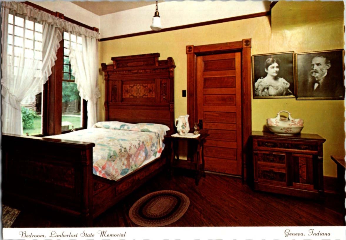 Geneva IN postcard LIMBERLOST STATE MEMORIAL BEDROOM 9/12 BQ0095