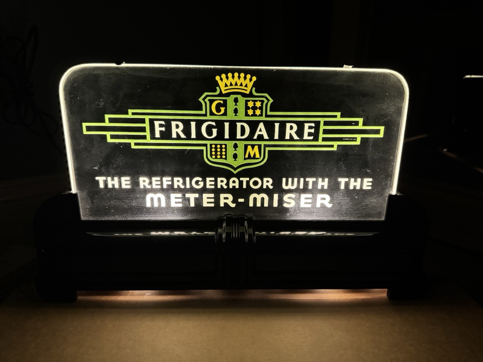 Vintage Rare Art Deco General Motors Frigidaire “Meter-Miser” Countertop Light