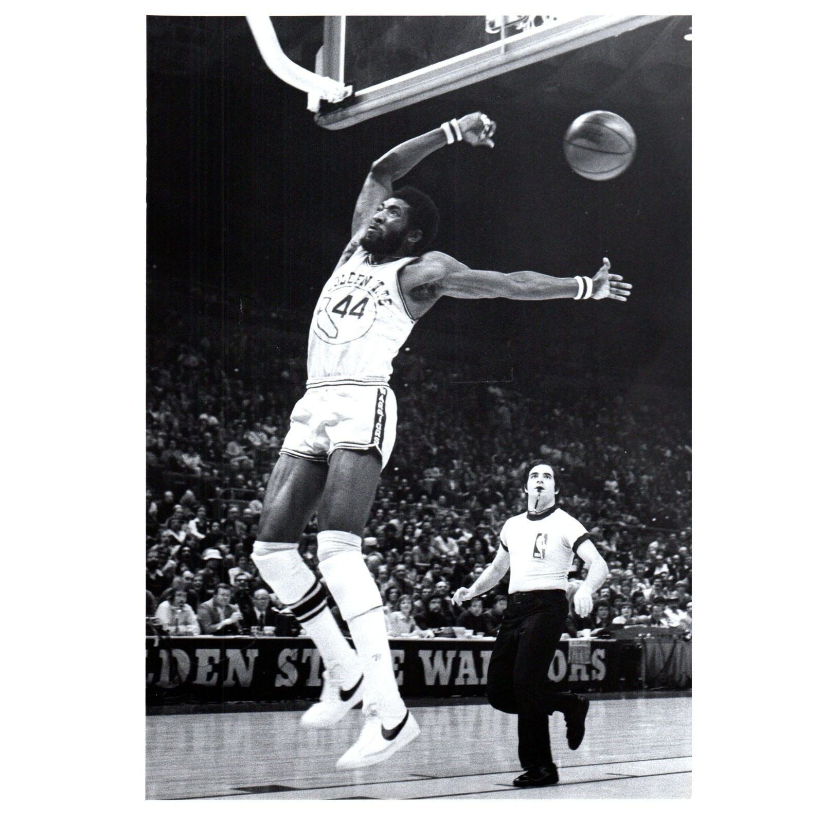 1980s Press Photo Basketball NBA Golden State Warriors Sam Mitchell 7x9\