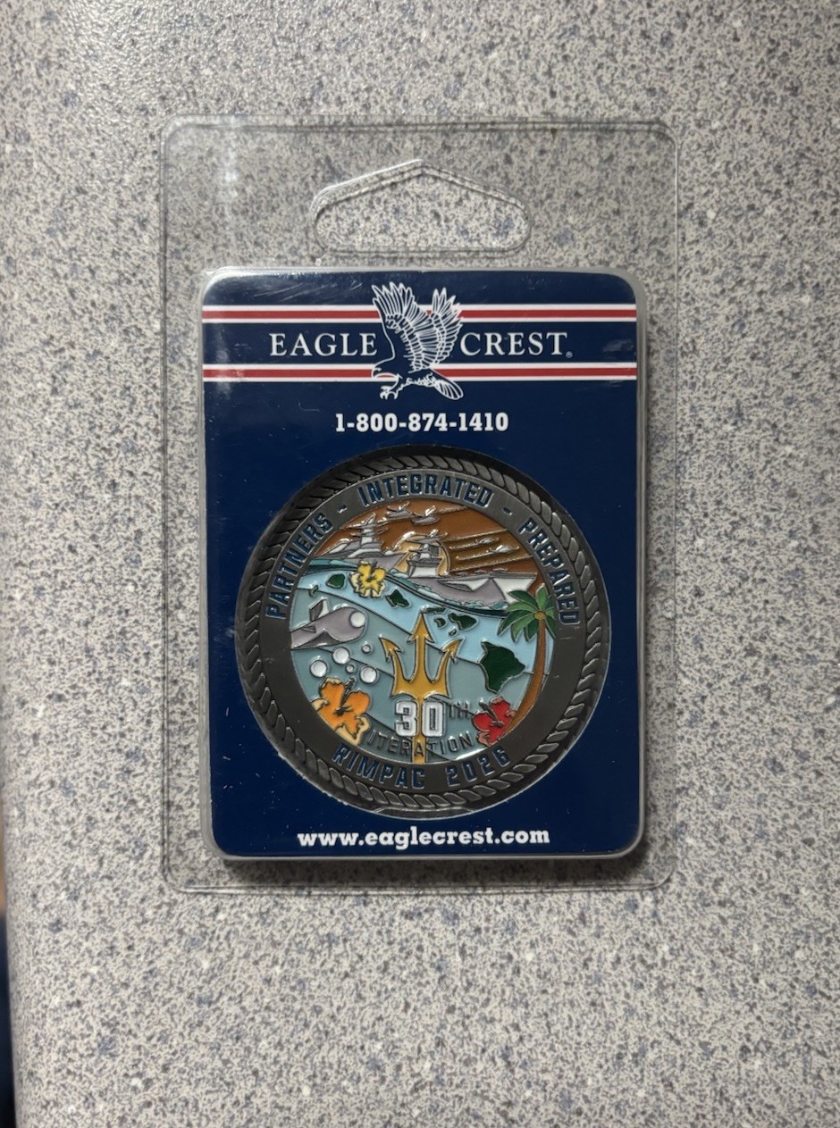 New RIMPAC 2026 30th Iteration Coin Navy Air Force Pearl Harbor Hickham