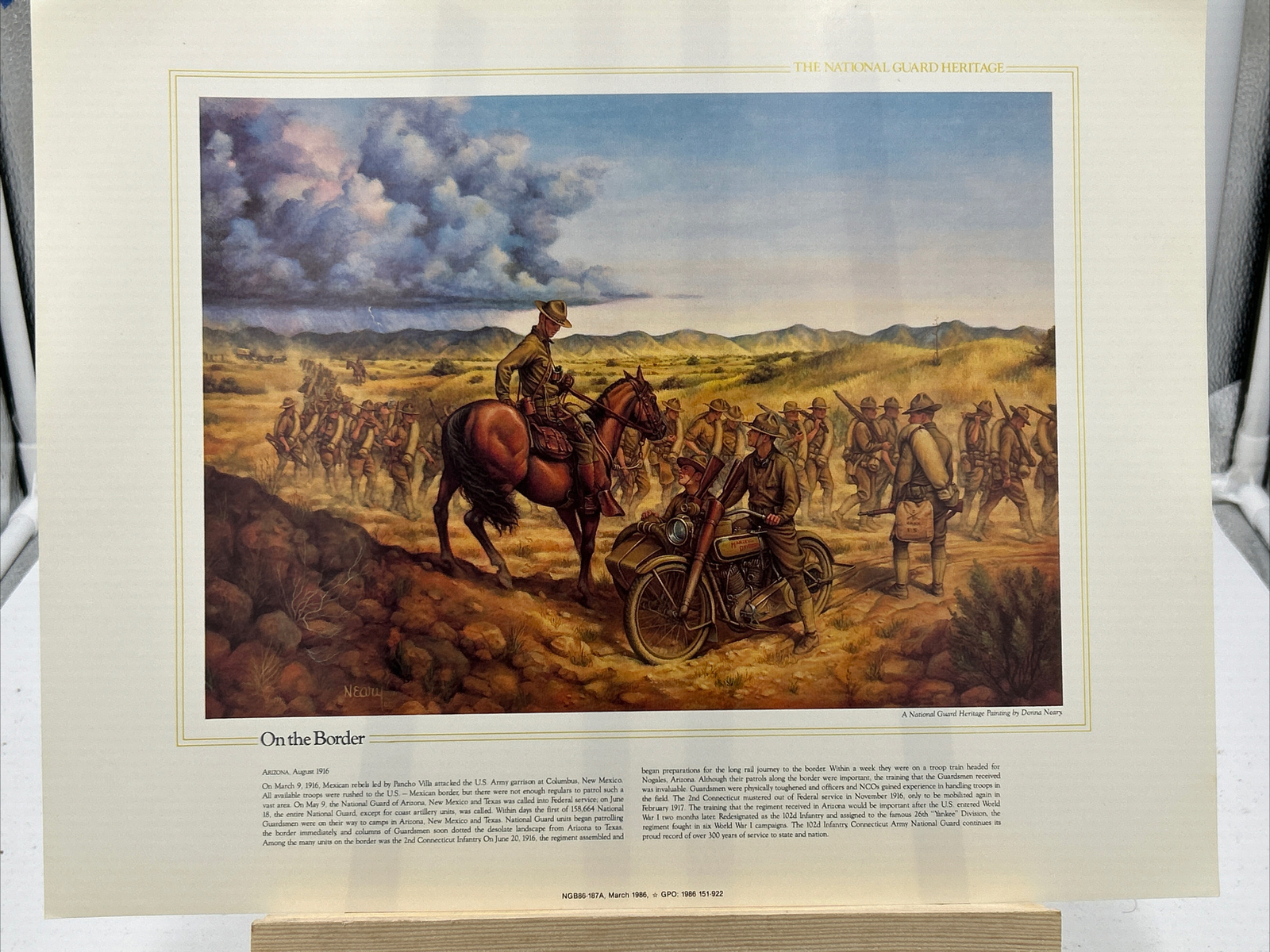 National Guard Print: “On The Border” Arizona August 1914 -14x11