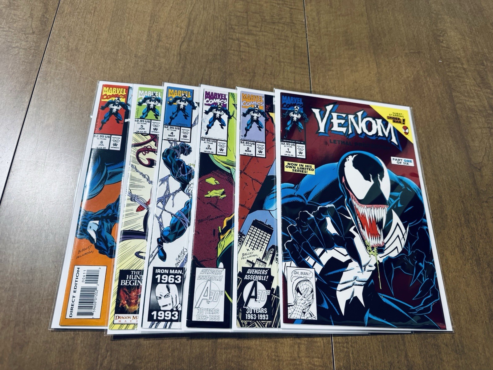 Venom Lethal Protector (1993) 1-6 Complete Spider-Man Mark Bagley 2 3 4 5 VF/NM