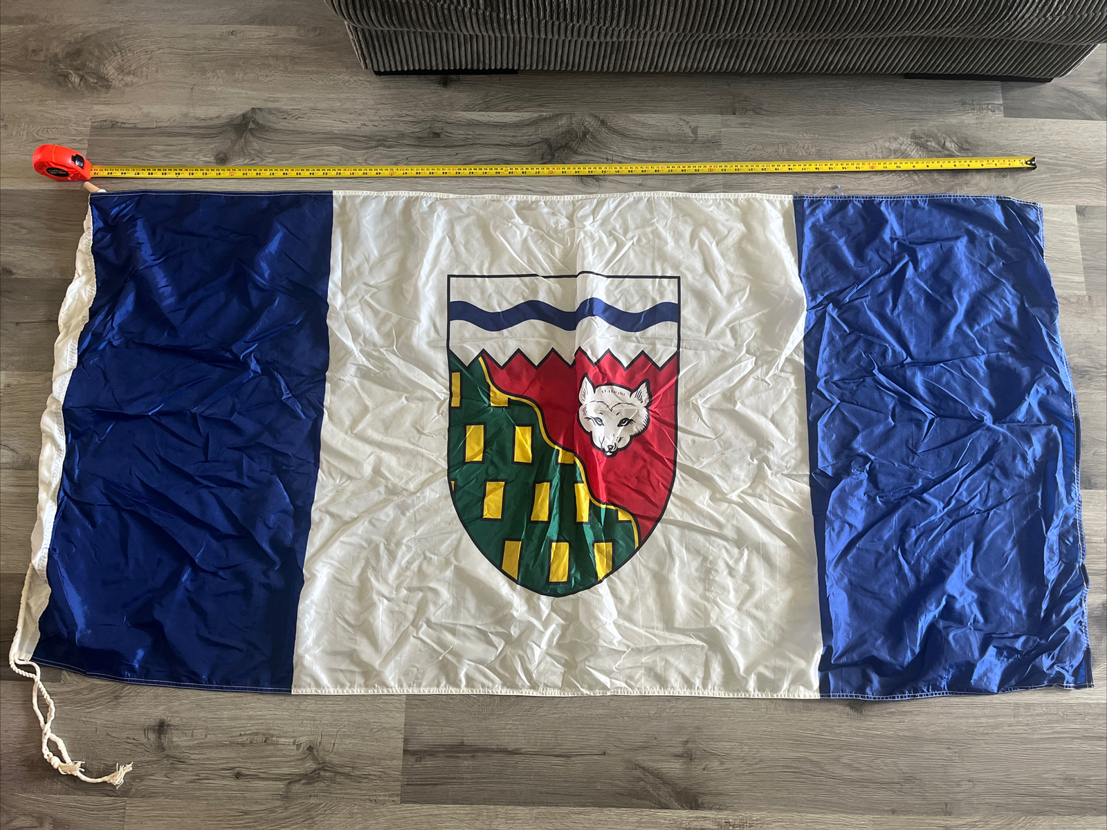 Vintage Scyco NORTHWEST TERRITORIES Canada FLAG 70” 35” Inches