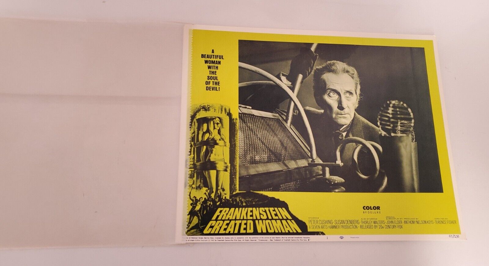  Theater lobby card set 1967  New Horror Frankenstein created woman