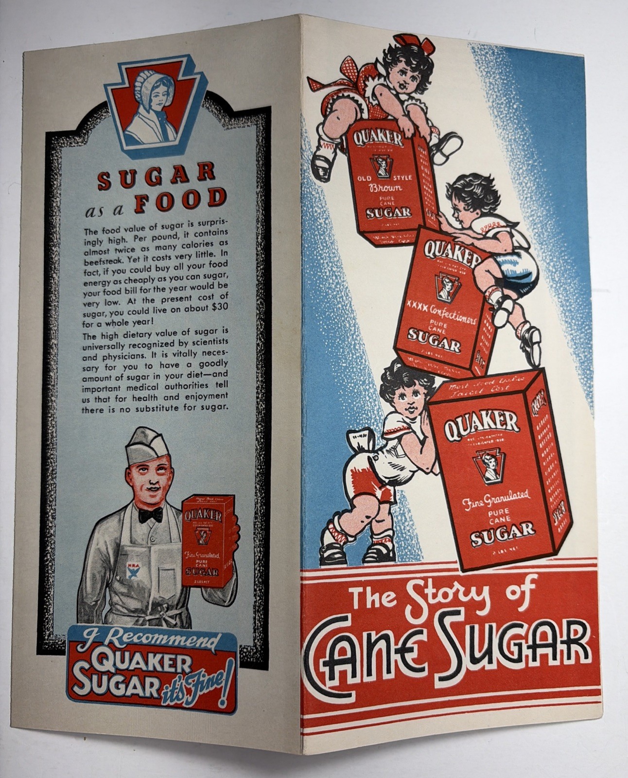 Quaker Cane Sugar 1925 Brochure Philadelphia Pennsylvania Minty Great Graphics
