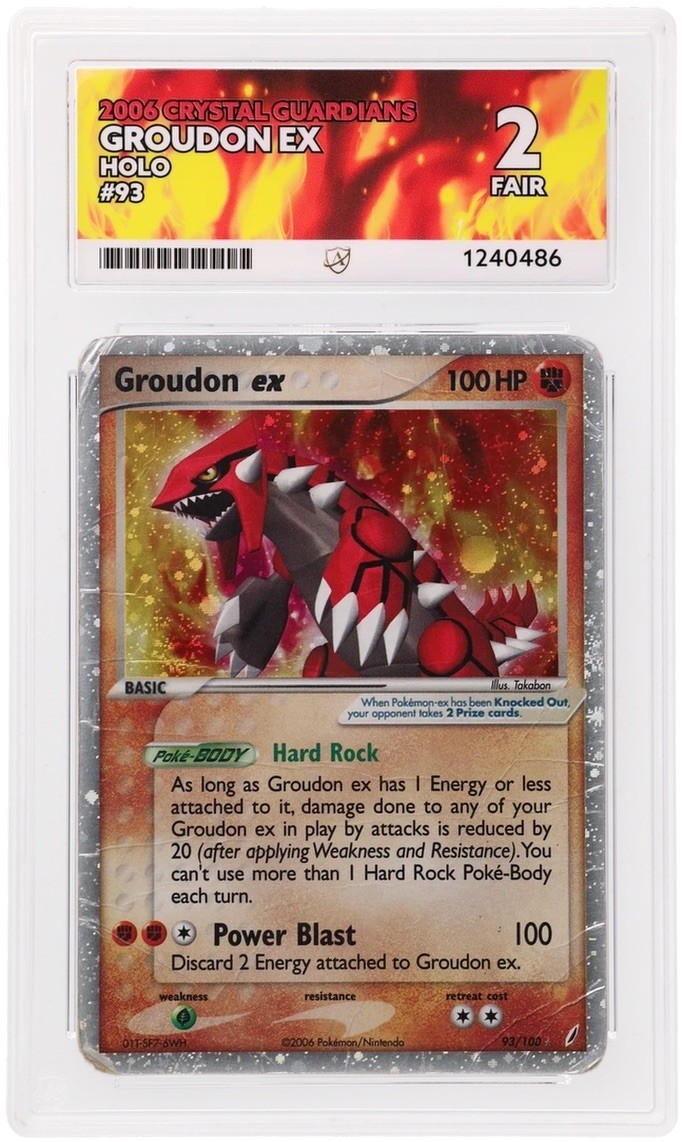 Pokémon TCG Groudon Ex 93/100 Crystal Guardians Holo Vintage 2006 Ace 2