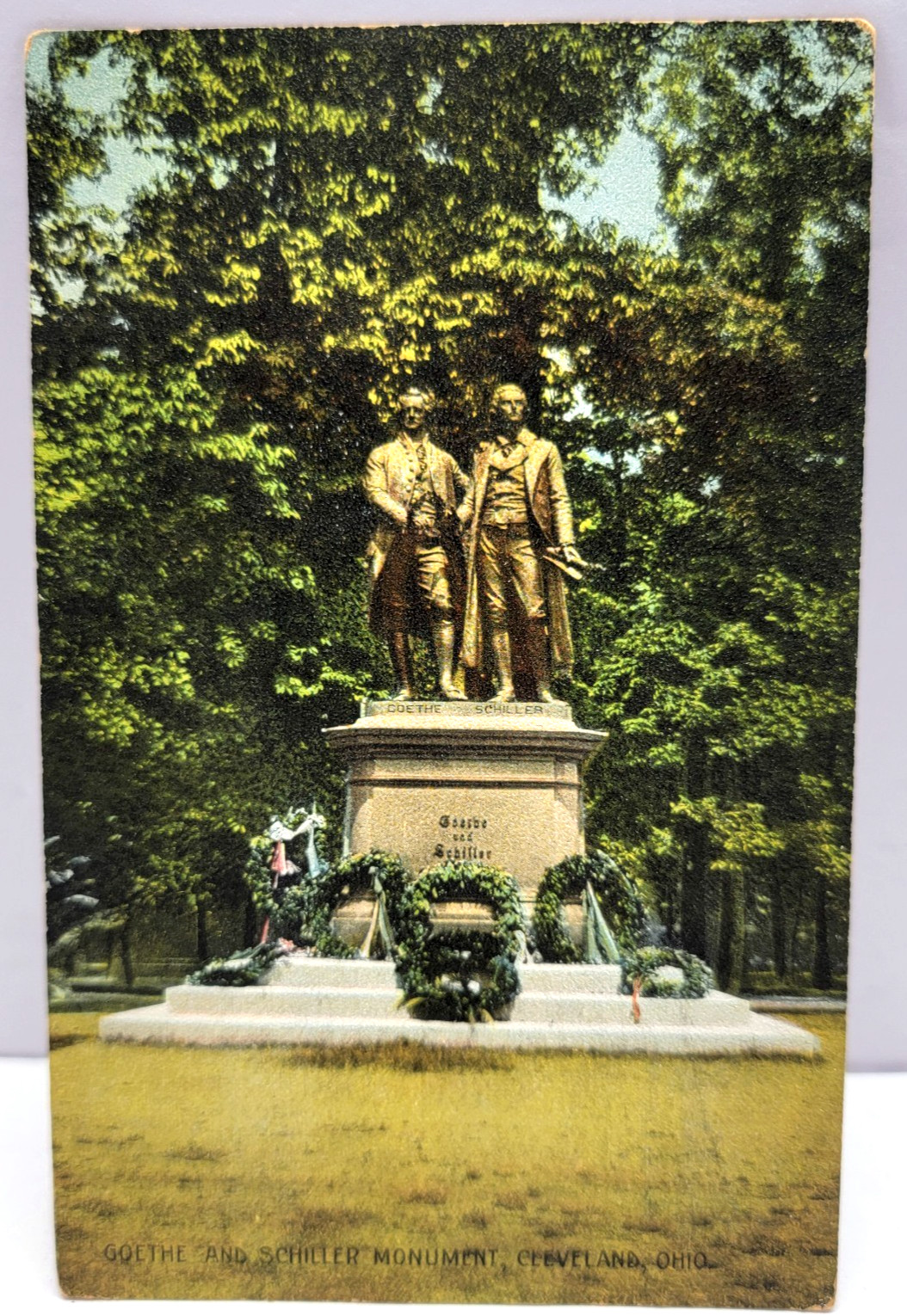 Cleveland Ohio Goethe Schiller Monument 1908 Postcard