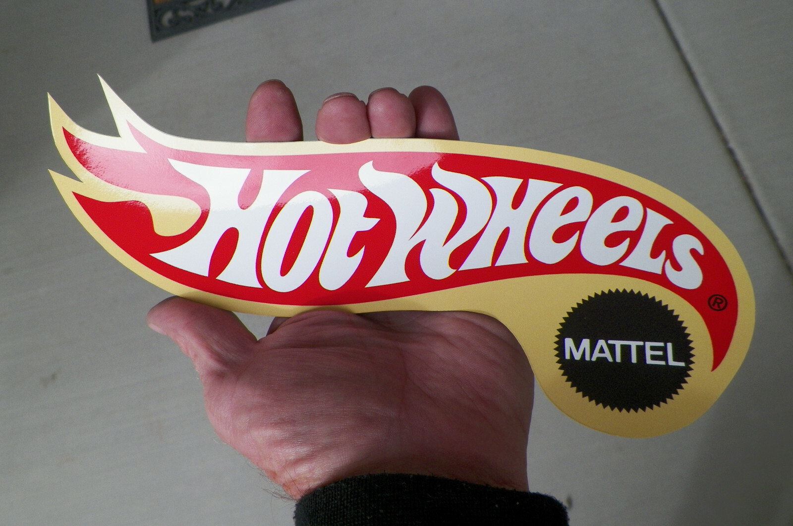 LARGE Vintage Style Hot Wheels 1970-1973 Logo Vinyl Sticker