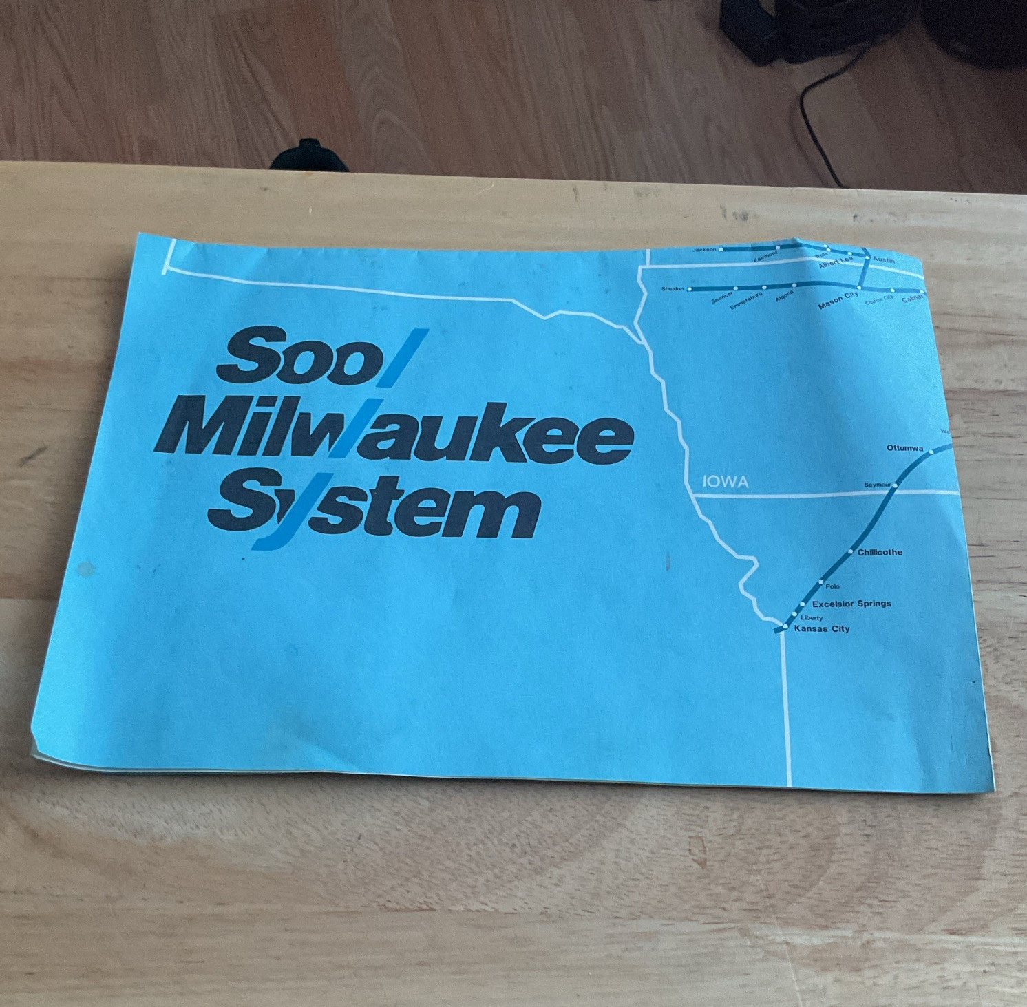 Soo/Milwaukee System Railroad Map Blue Midwest/Great Lakes Route Map