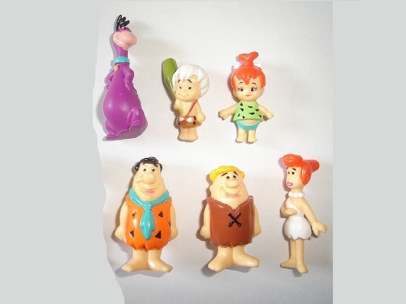 THE FLINTSTONES FIGURINES SET HANNA BARBERA FRIGEO - FIGURES COLLECTIBLES