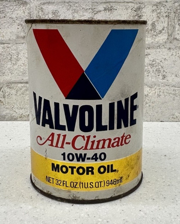 Vintage Valvoline All-Climate 10W-40 Motor Oil 1 Quart Paper Can