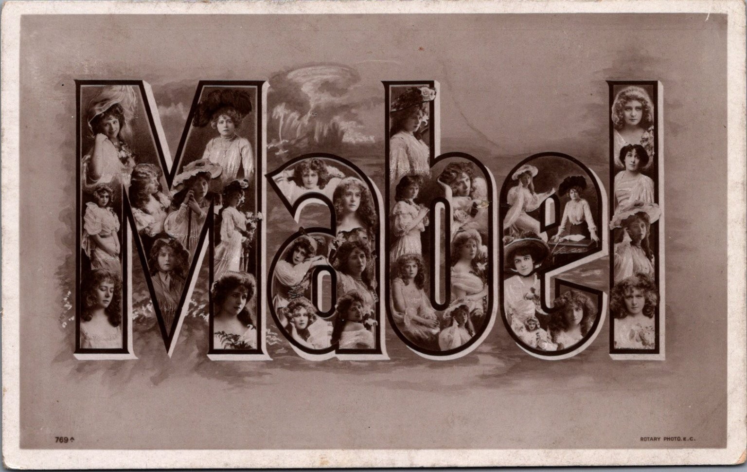 Mabel Name Postcard Edwardian Actresses Rotary Photo London 1905