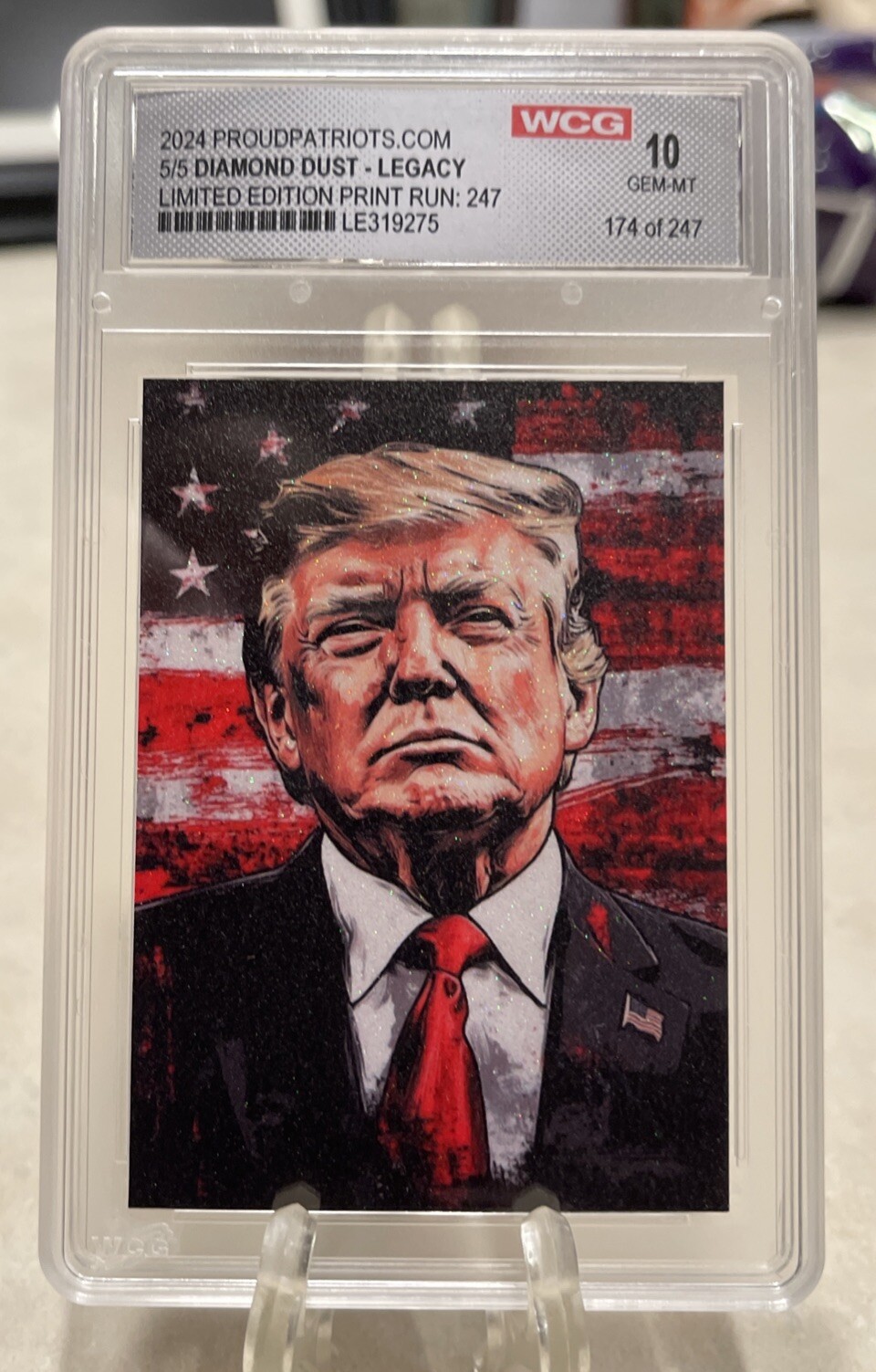 2024 Donald Trump Legacy Gem Mint 10 Diamond Dust Trading Card XX/247 WOW  RARE