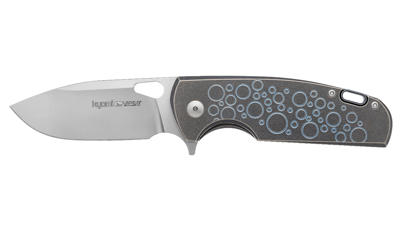Viper Kyomi New Ed RBL Folding Knife Ti Ring Design/Blue Handle 20HP V5933RBL
