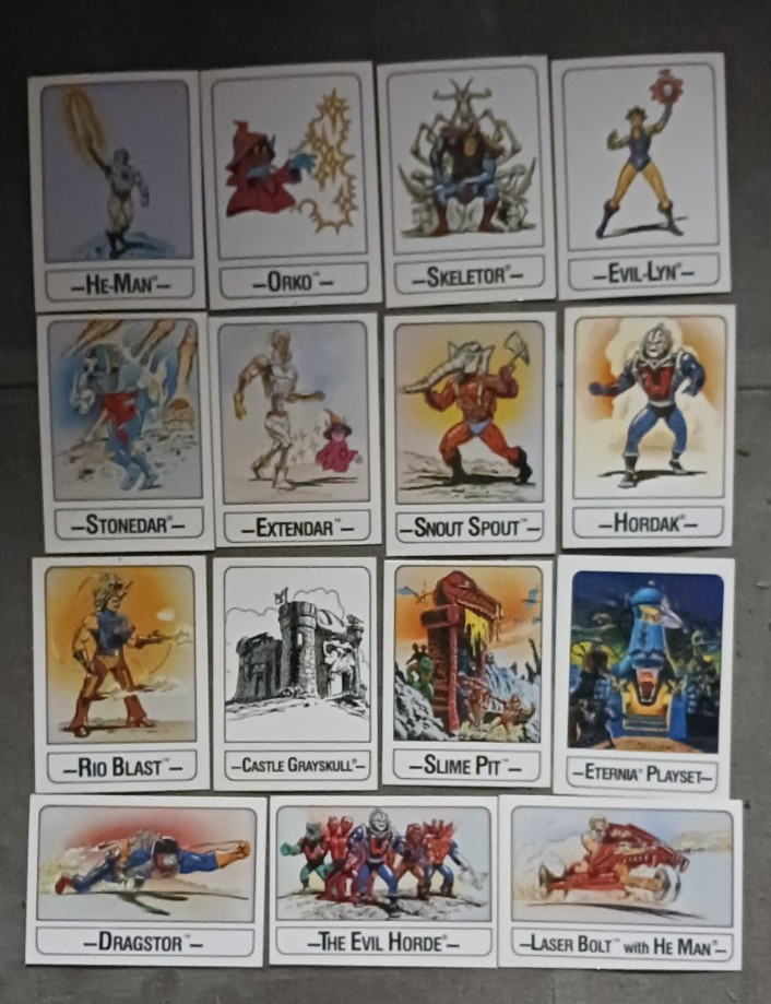 1986 Wonder Bread Masters Of The Universe Complete 15 Card Set Rare He-Man MOTU