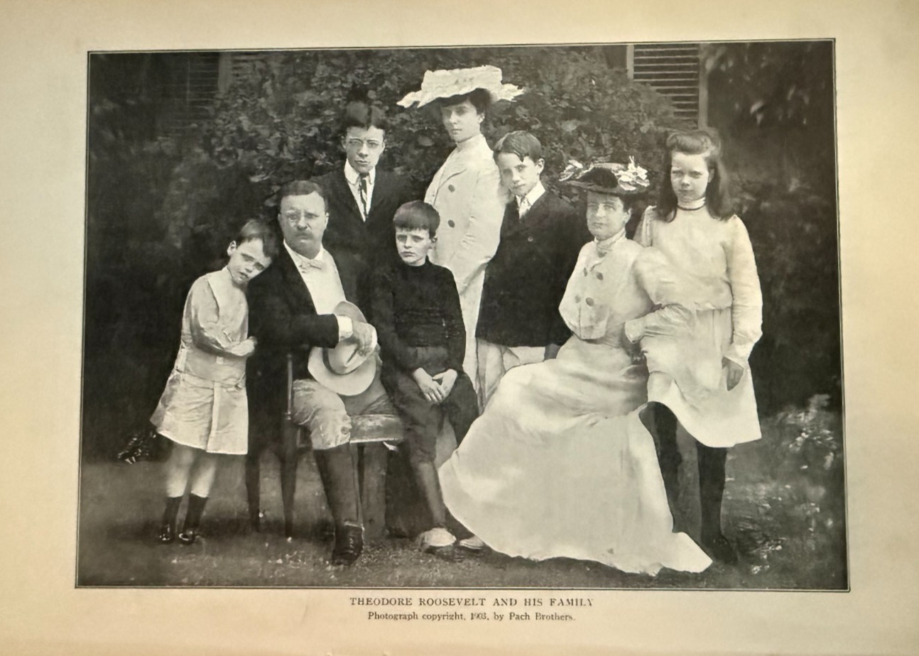 1904 Vintage Magazine Illustration Theodore Roosevelt And His Family