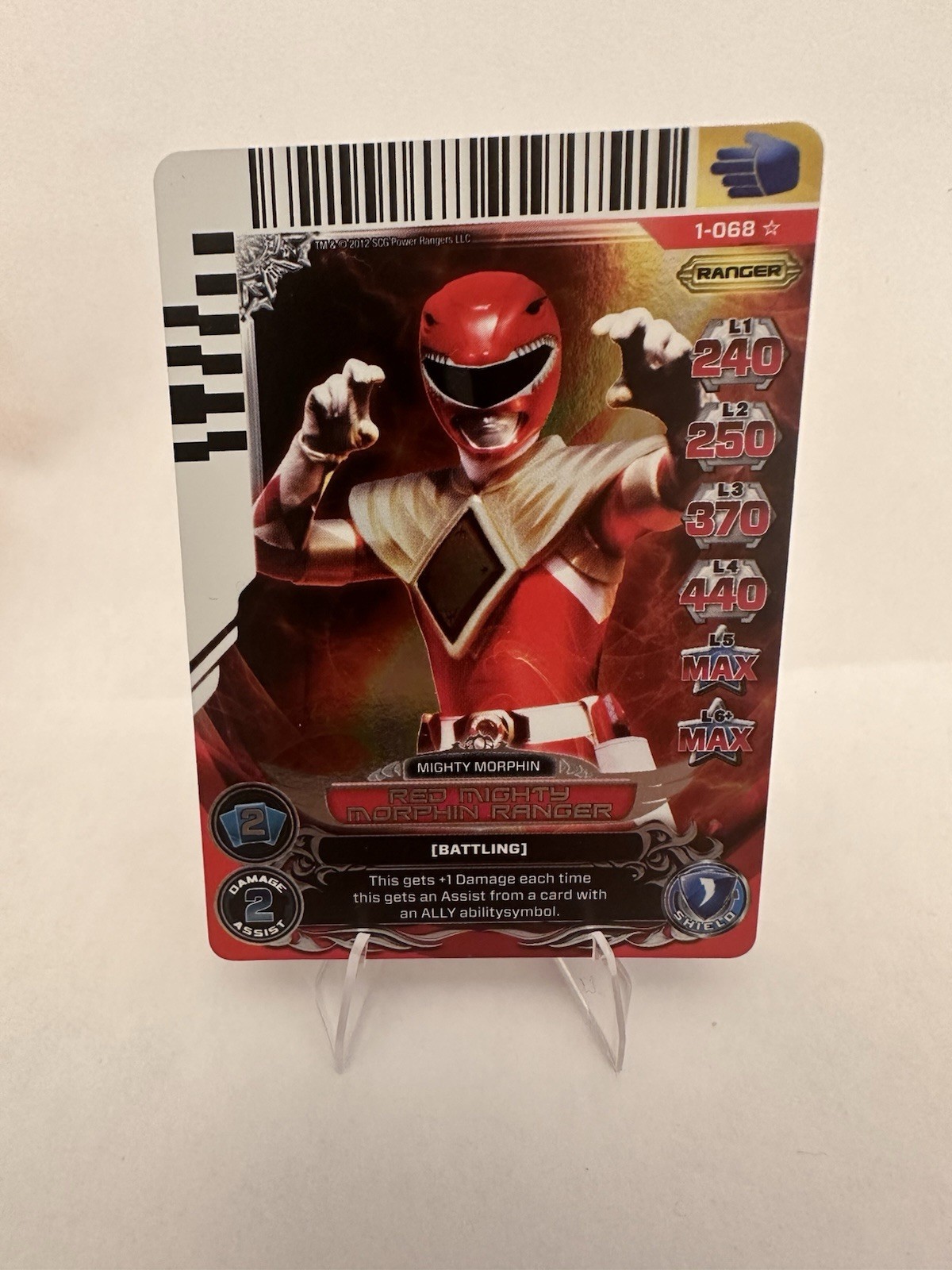 Power Rangers ACG 1-068 Red Mighty Morphin Ranger MMPR Rare Card
