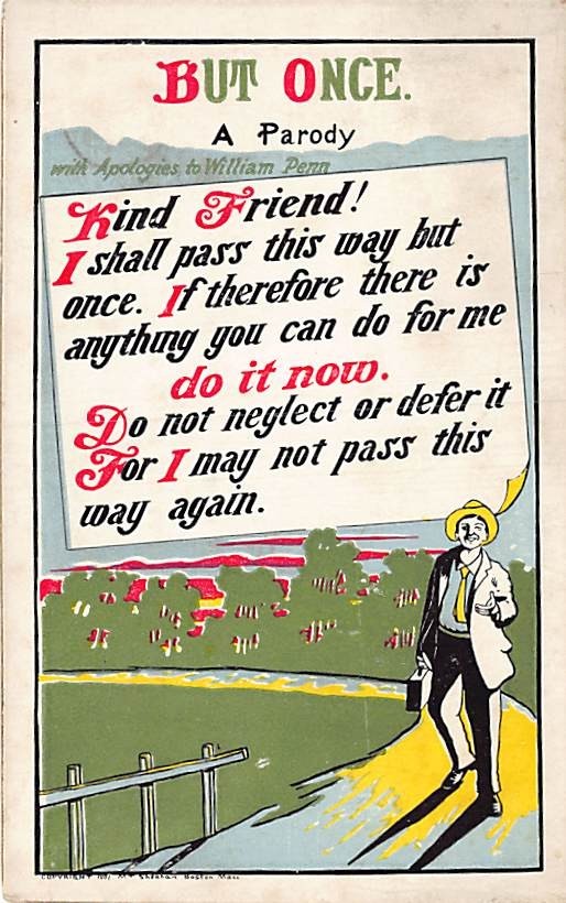 Postcard Comic Humor: If You Can Do Anything For Me, Do It Now 1910\'s
