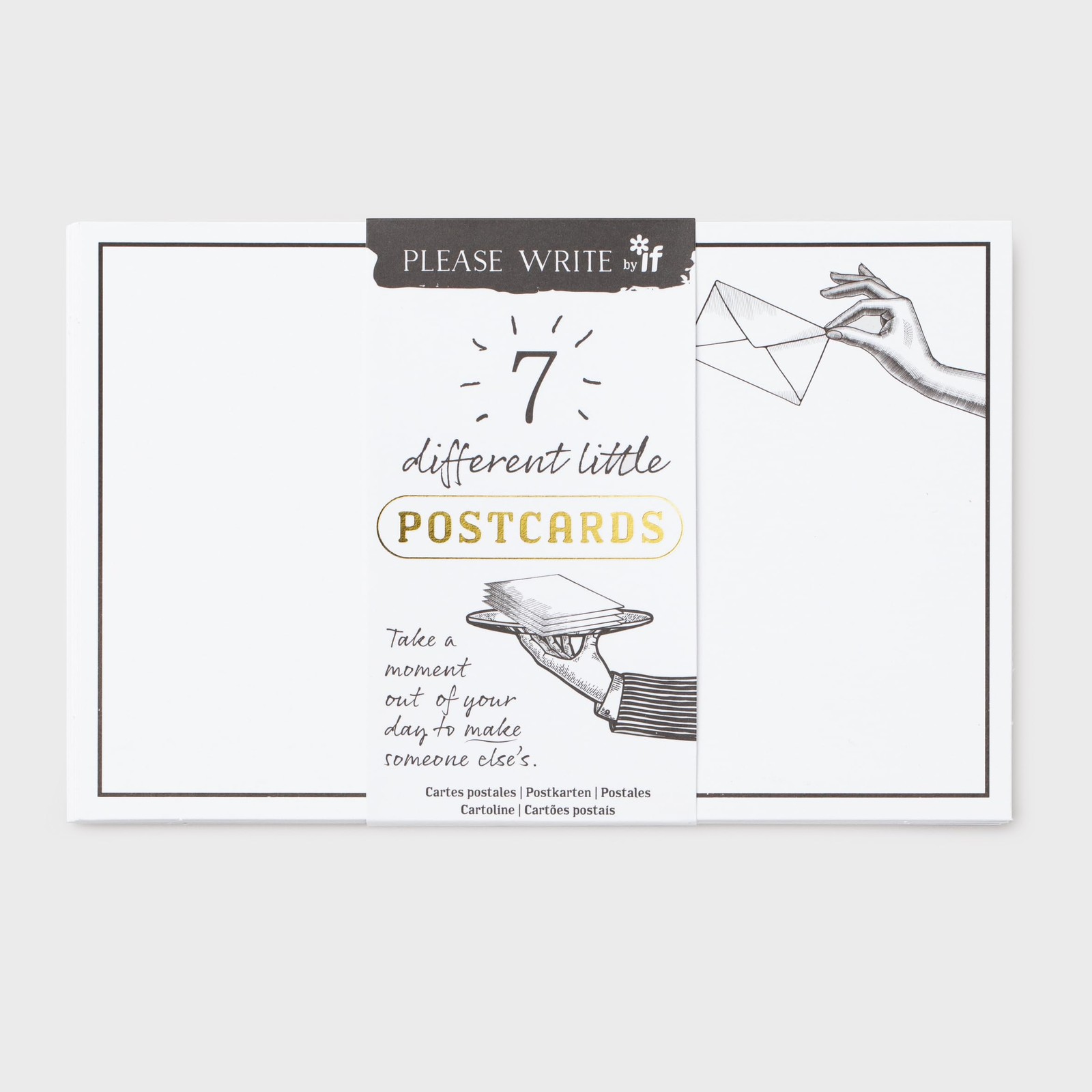 IF Please Write - 7 LITTLE POSTCARDS, Ivory