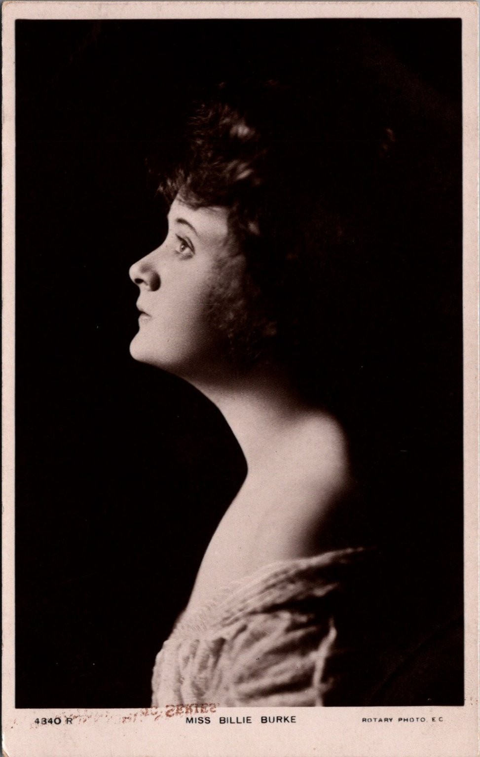 Miss Billie Burke Actress RPPC Rotary Photo England Early 1900s Postcard
