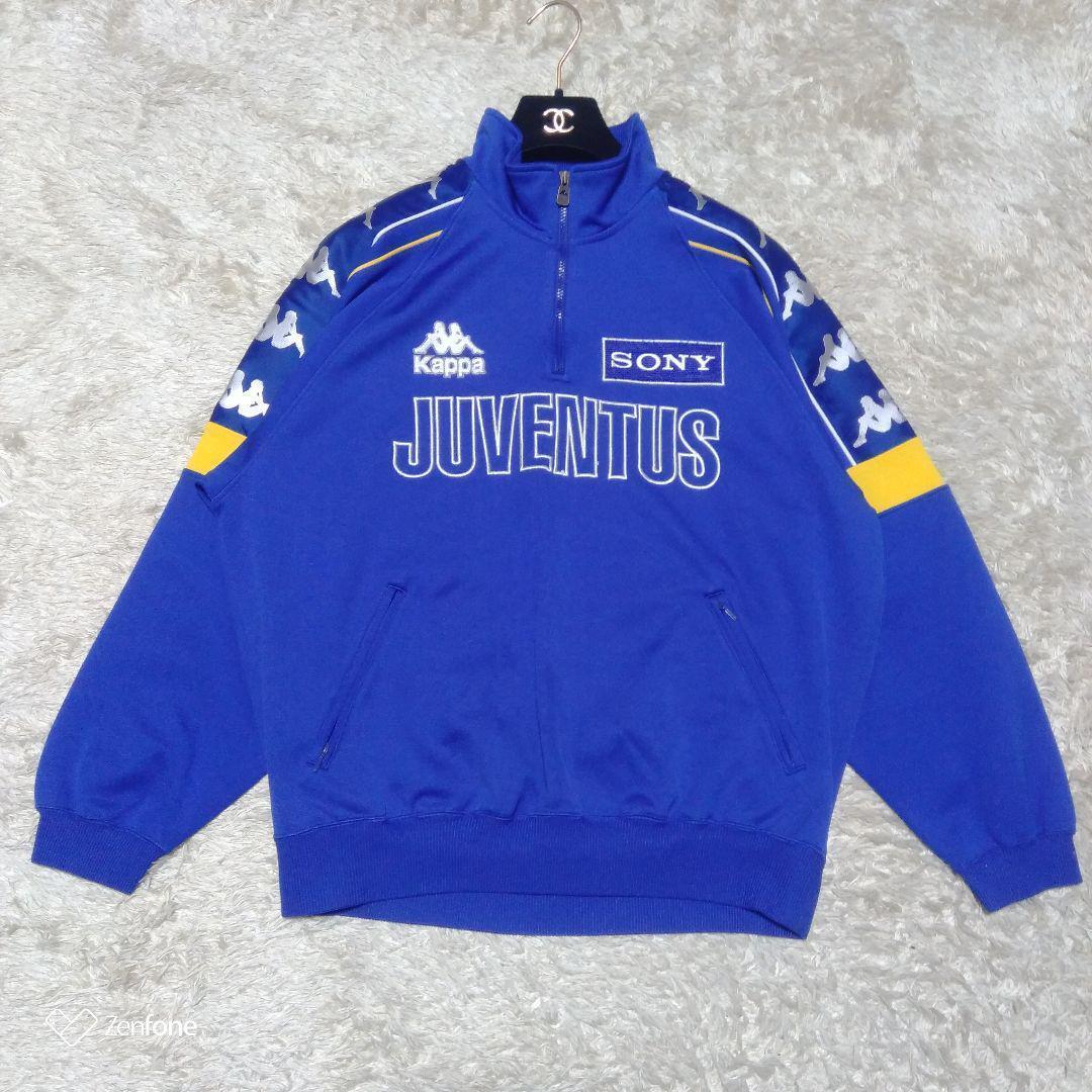Kappa Juventus SONY Tracksuit 90s Blue Jacket Pants Set Size L Vintage Rare