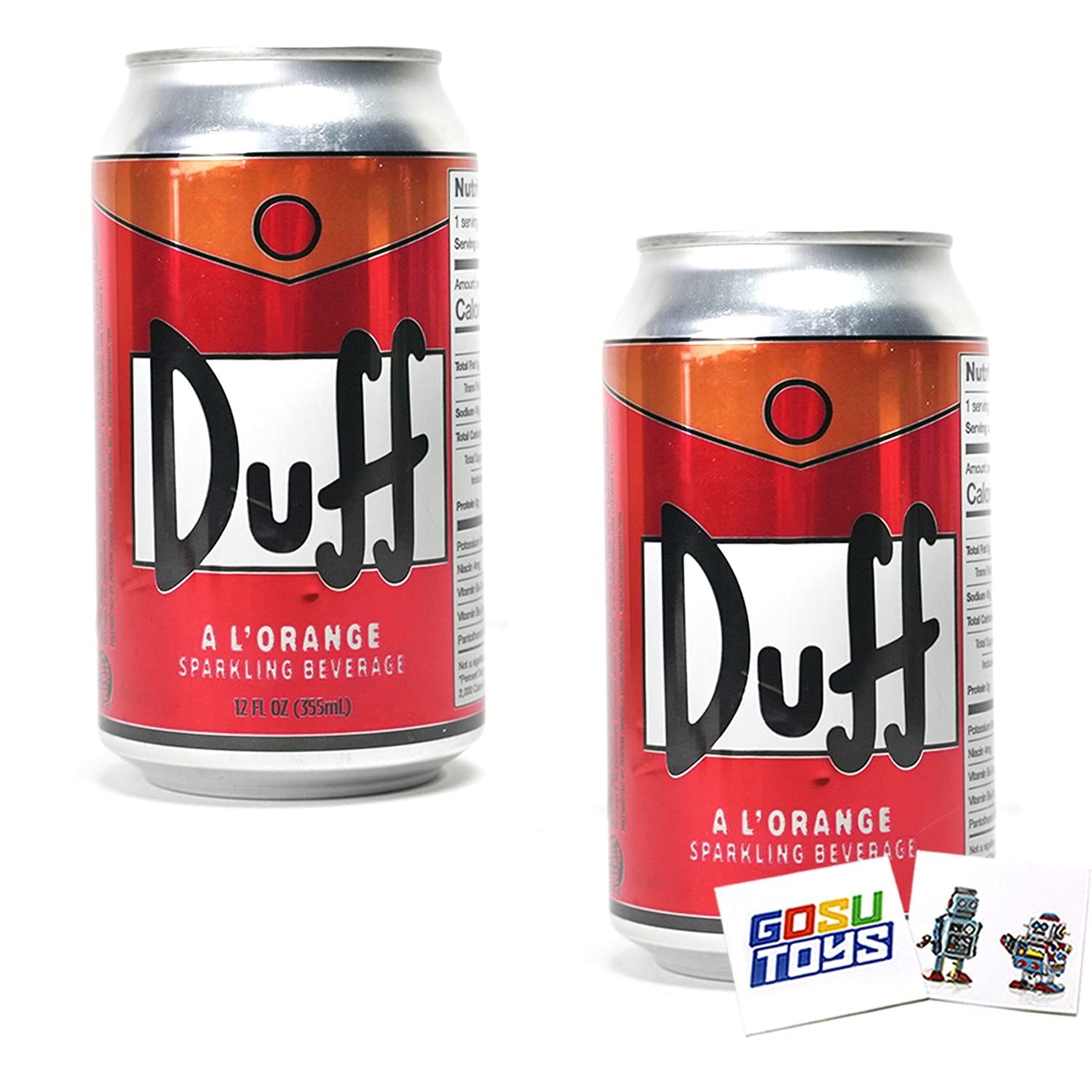 The Simpsons Duff Enerdy Drink (2 Pack) Wonderful Orange Flavor