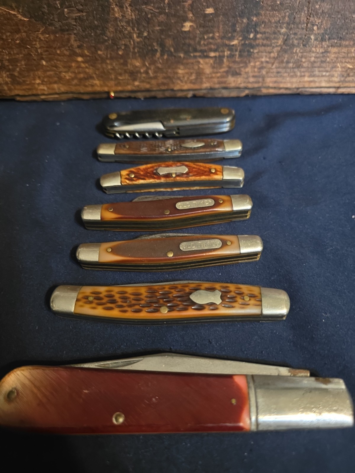 VINTAGE POCKET KNIFE LOT ROBESON SCHRADE SMI OLD TIMER 