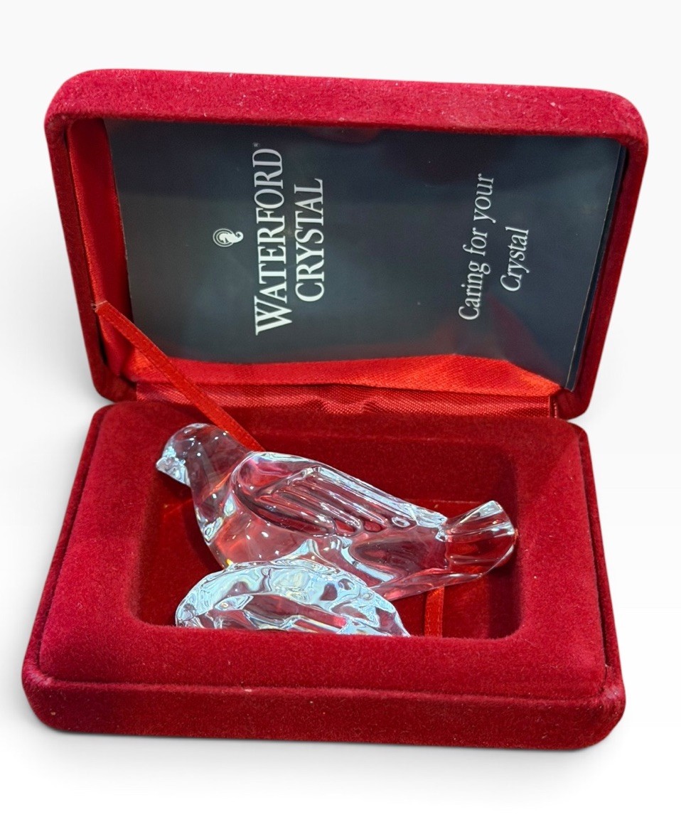 Waterford Crystal 12 Days of Christmas Bird Ornament in Original Box