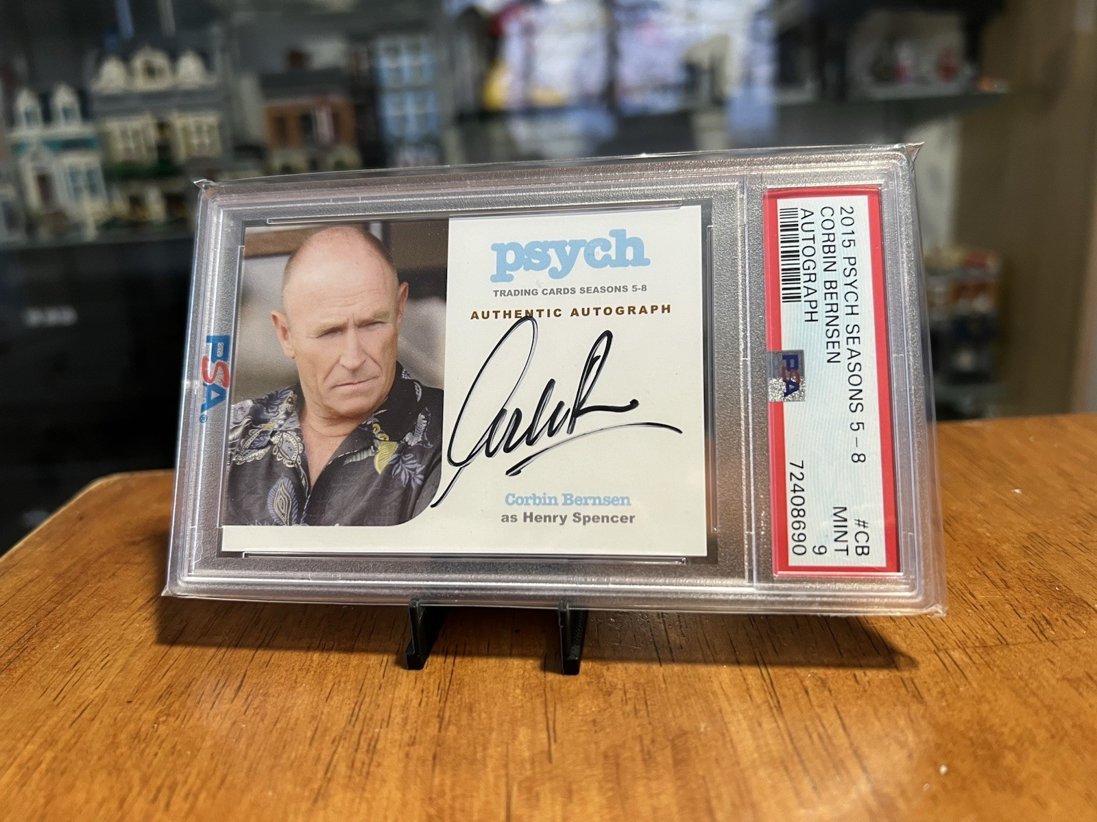 2015 Cryptozoic Psych Corbin Bernsen Henry Spencer #CB Autograph PSA 9 Shawn Gus