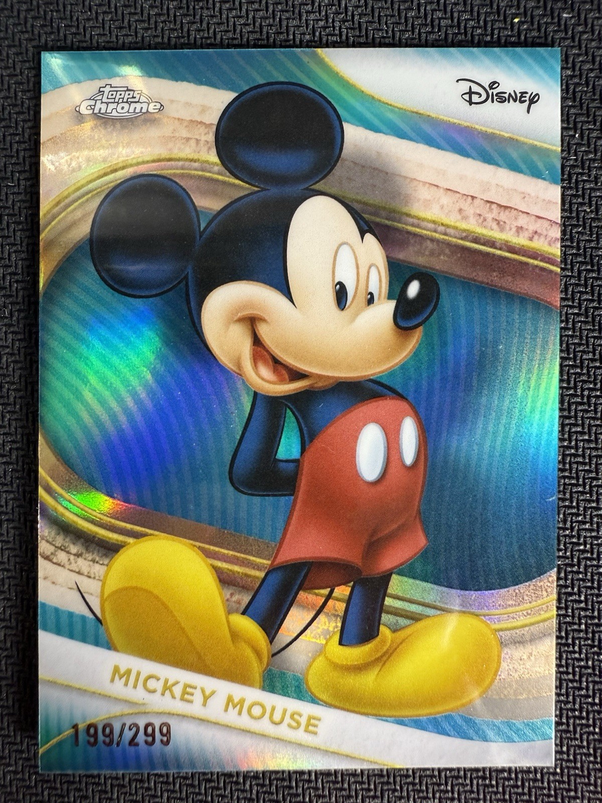 2025 Topps Chrome Disney Mickey Mouse Teal Refractor #/299