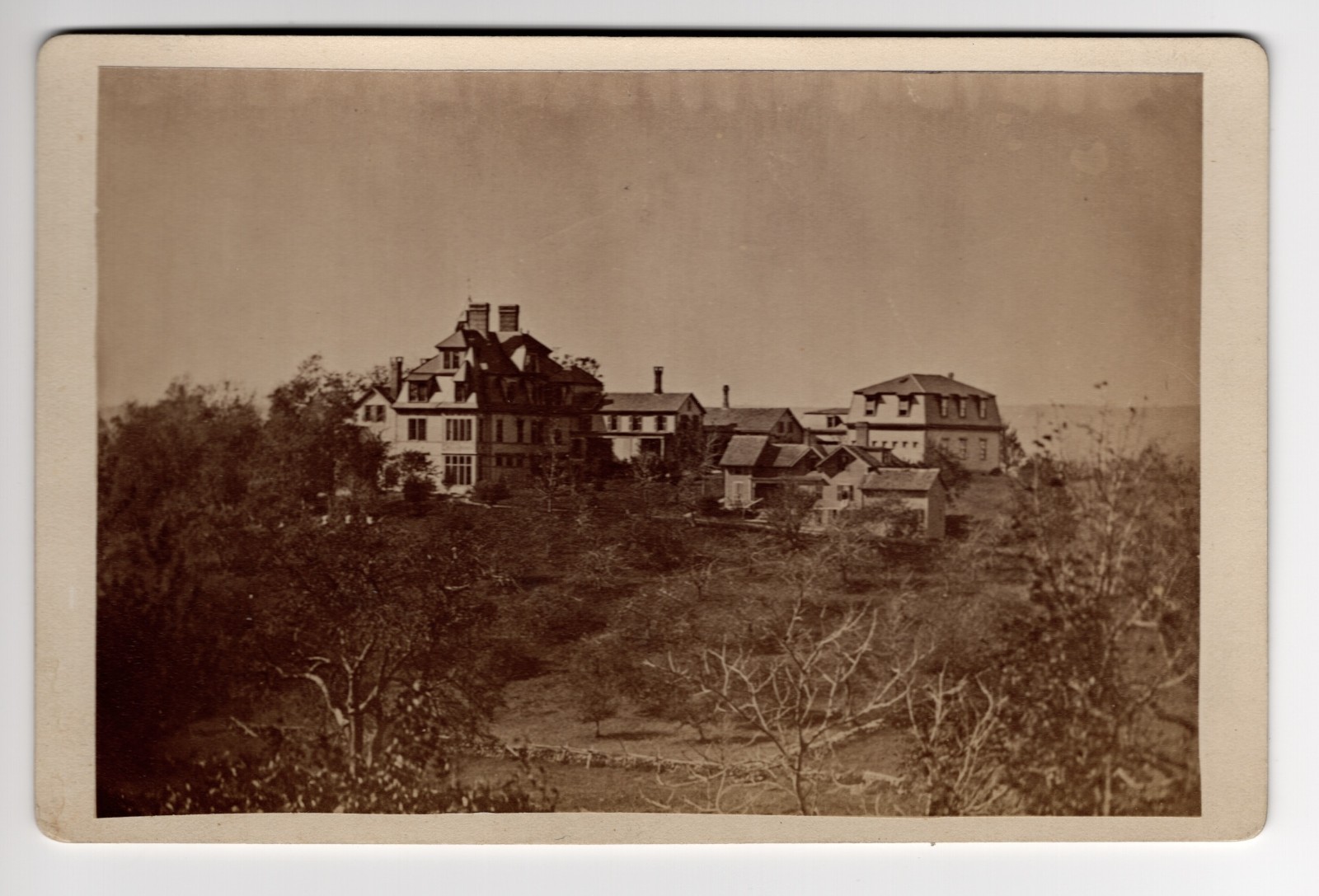 1890s Green Hill Mansion Cabinet Card Photo Worcester MA Lost Gilded Age Estate