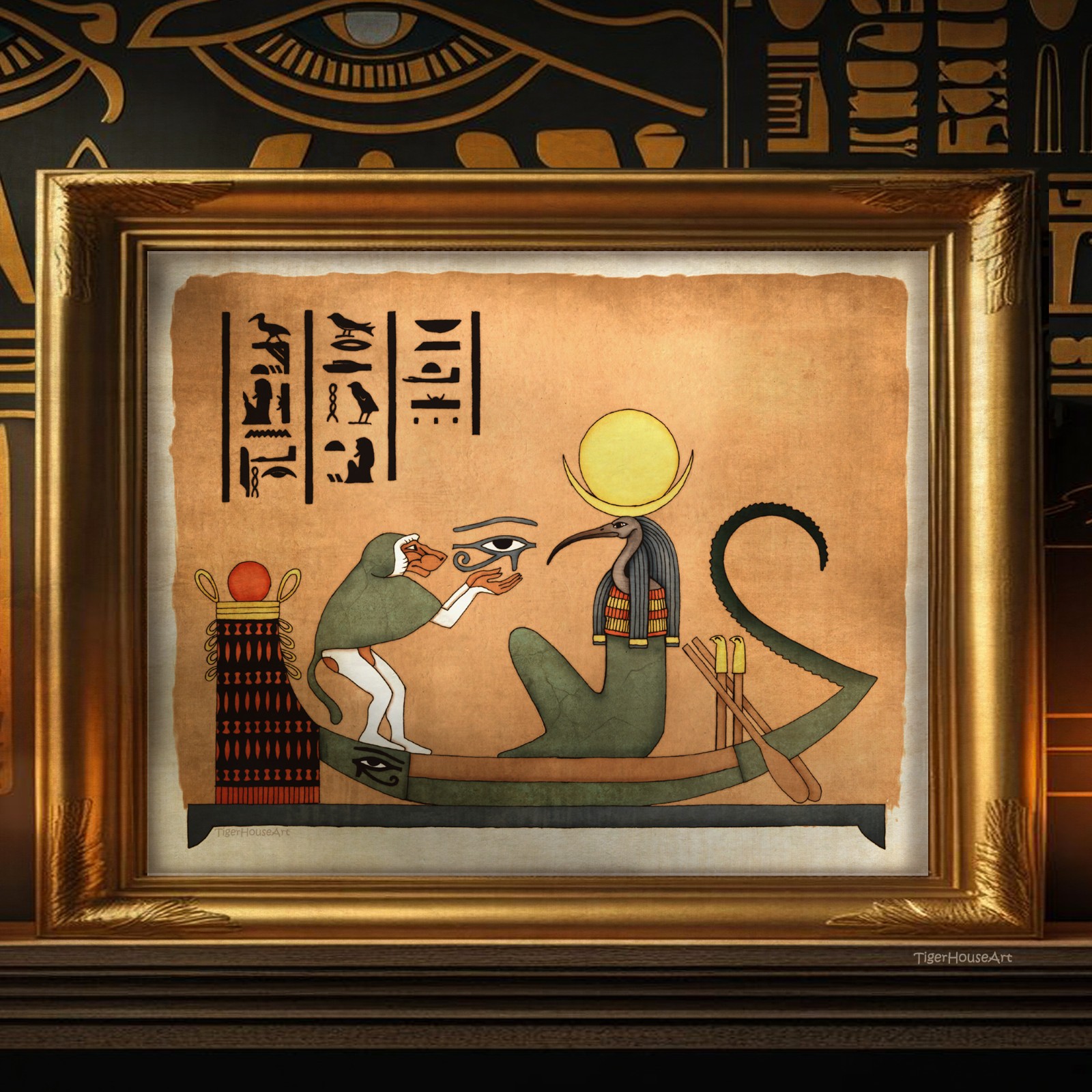 Egyptian Art Print Thoth Ancient God Of Knowledge