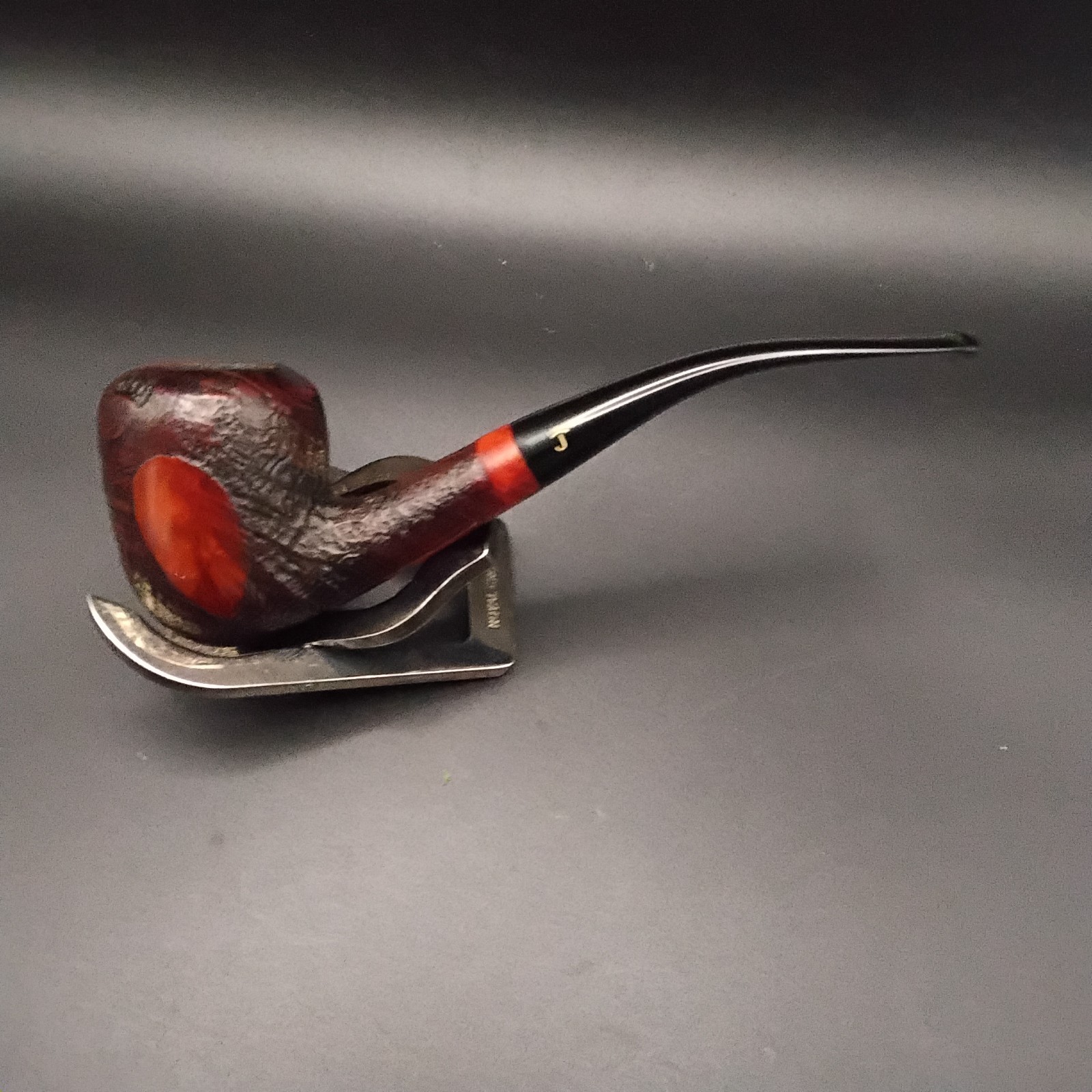Professionally restored JARL #1627 bent acorn tobacco smoking pipe 