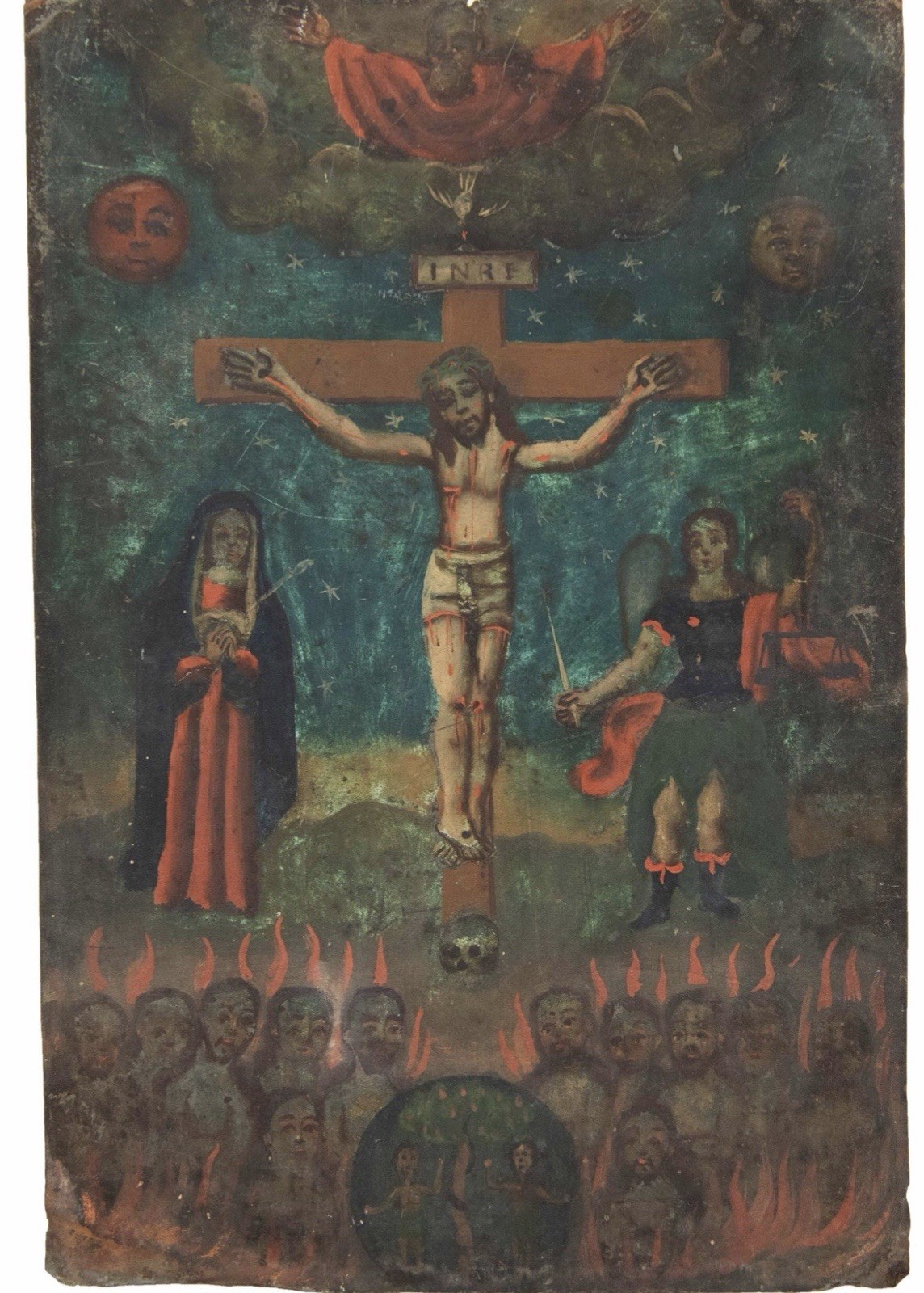 The Allegory of The Redemption , Crucifixion of Christ w/symbolic references