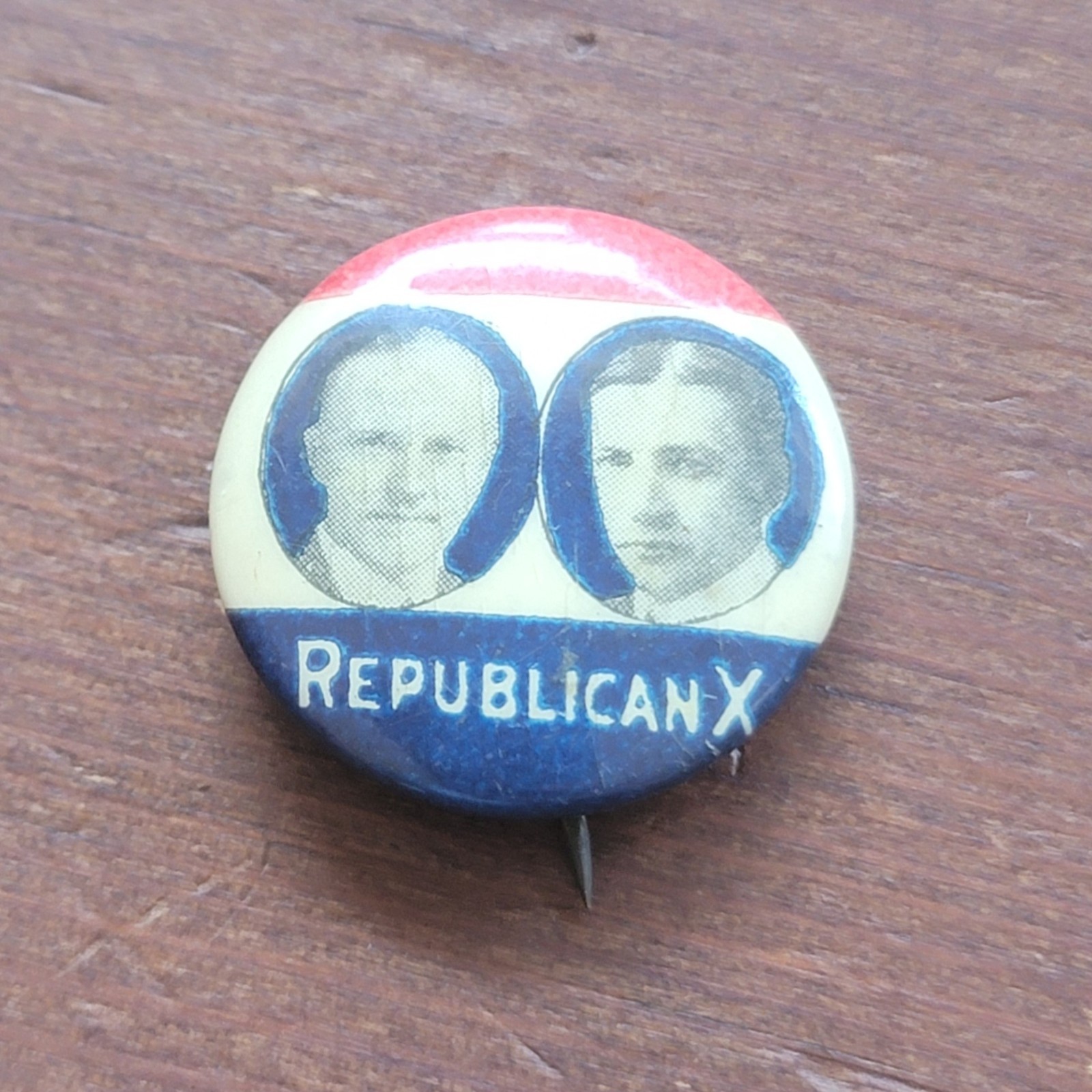 Antique 1924 Calvin Coolidge Republican X Campaign Pin Phila. Badge Co.