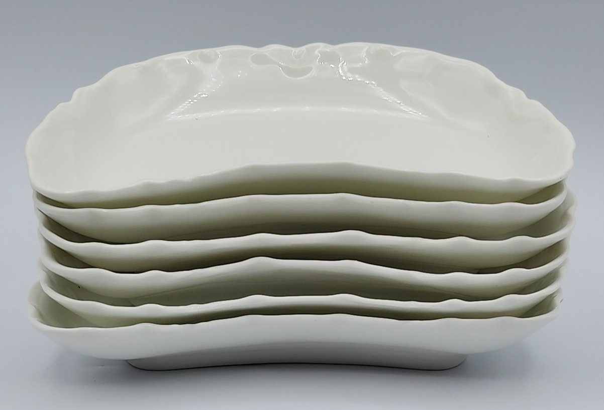 Haviland Limoges Schleiger 1 Ranson White Crescent Dish Bone Dish Set of 6