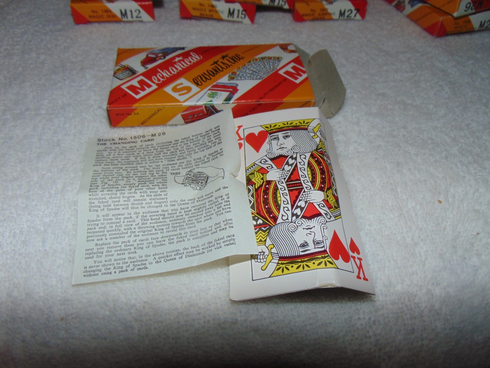  Vintage 1960 NOS Mechanical M26 #1506  Magic Changing  Card Trick Gag In Box