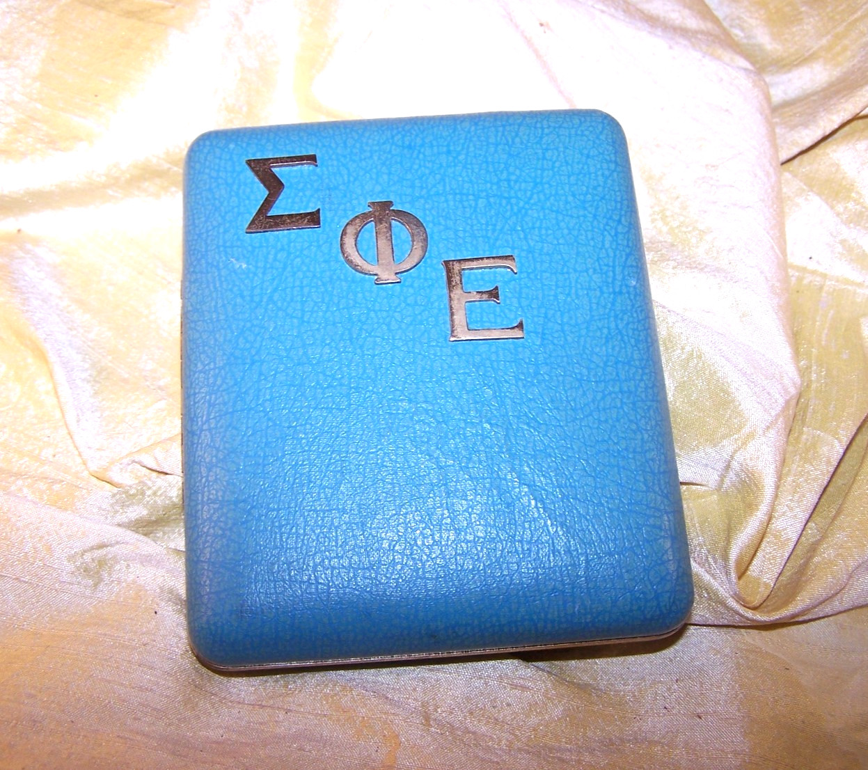 VINTAGE Sigma Phi Epsilon fraternity foldable picture frame, Greek letters OLD