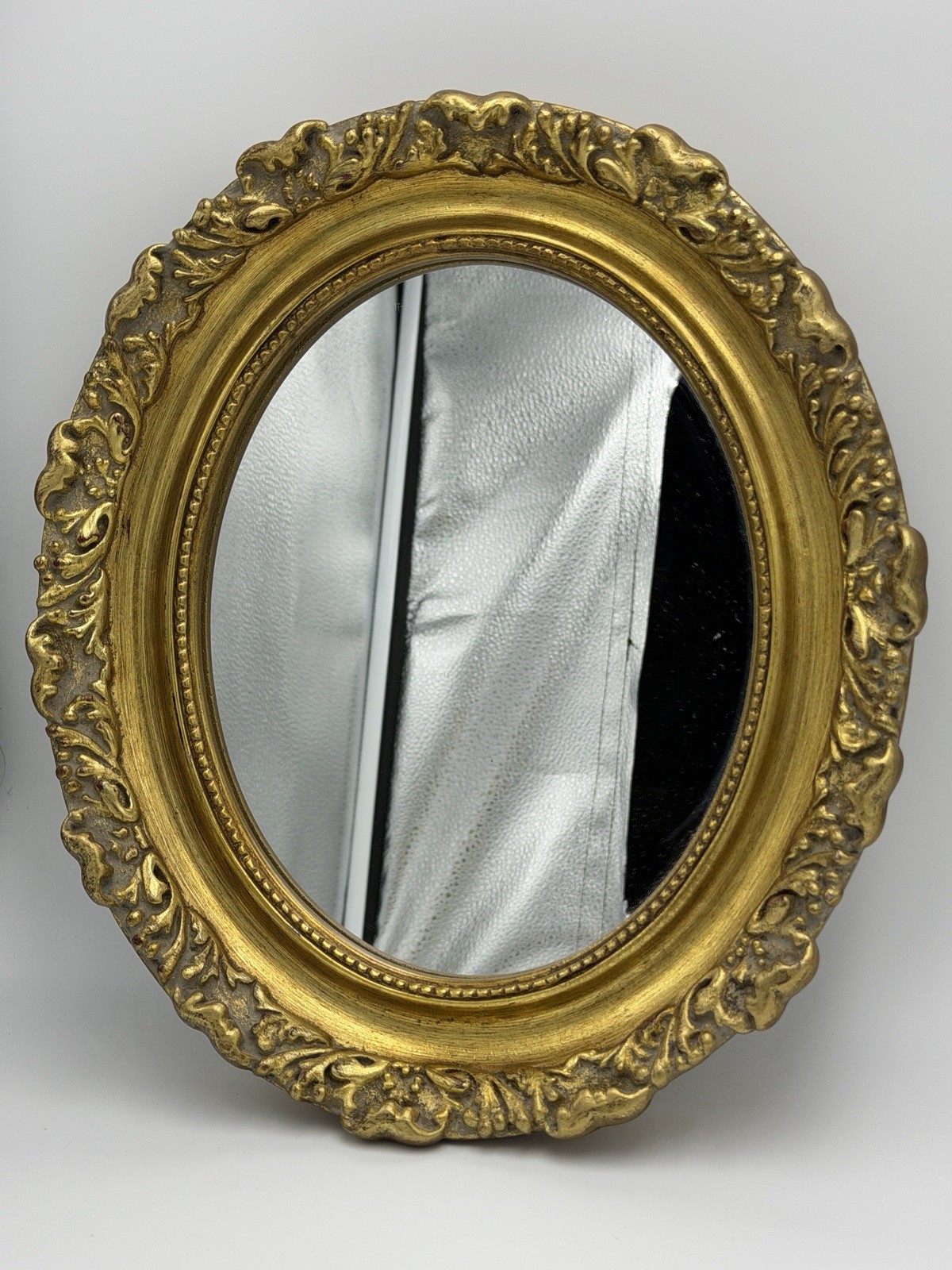 Vintage Italian Gold Oval Wall Mirror Wood Ornate Floral Hollywood Regency Vintage Italian Gold Oval Wall Mirror Wood Ornate Floral Hollywood Regency