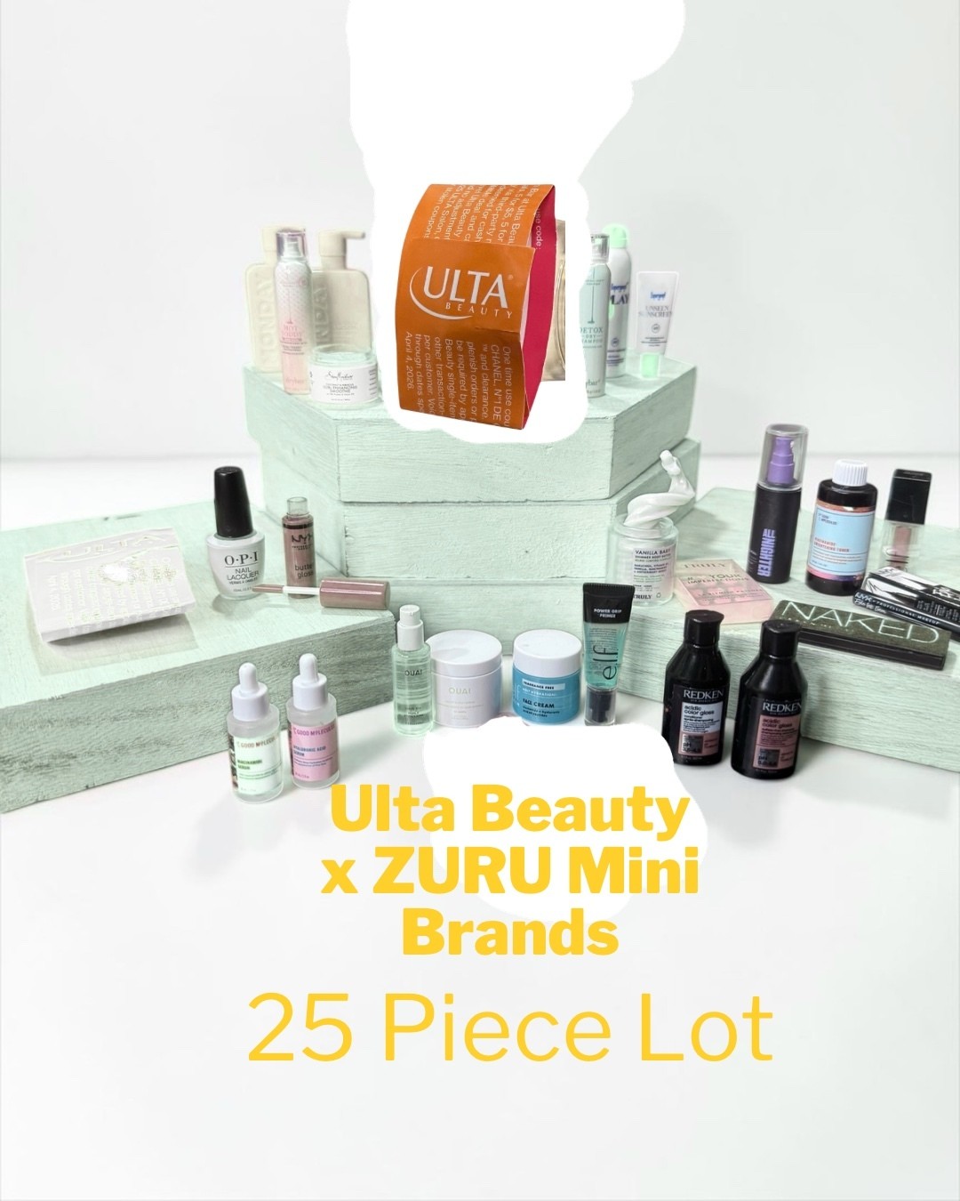 ZURU Mini Brands x Ulta Beauty 25 Pc Lot OUAI Redken NYX ELF OPI Truly More.
