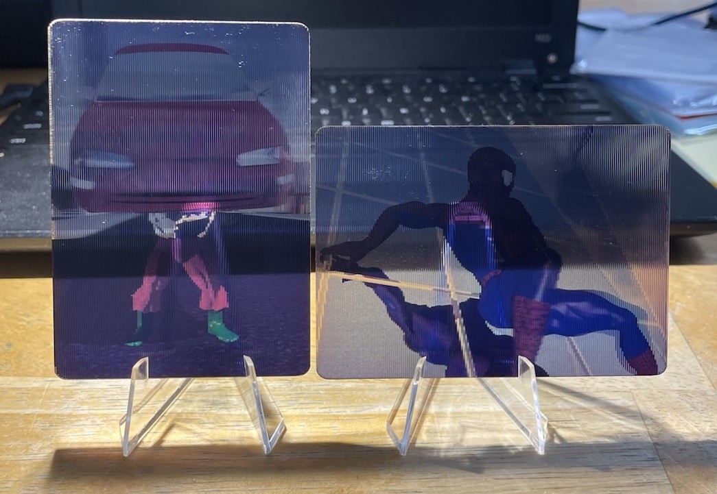 1996 Skybox Marvel Motion Virtual Vision HULK & Spider-Man 3-D Lenticular Cards